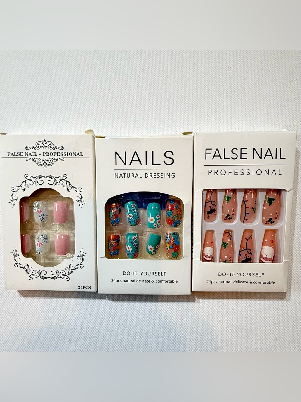 Bundle Assorted Colors Designs Press On Nails, 22 Different Boxes All New - Picture 7 of 8